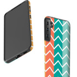 For Samsung Galaxy S23 Ultra, S23+ Plus, S23, S22 Ultra, S22+, S22, S21 Case, Protective Cover, Colourful Zigzag | Protective Cases | iCoverLover.com.au