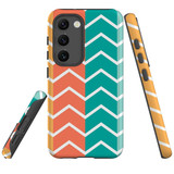 For Samsung Galaxy S23 Case Tough Protective Cover, Colourful Zigzag | Shielding Cases | iCoverLover.com.au