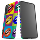 For Samsung Galaxy S23 Ultra, S23+ Plus, S23, S22 Ultra, S22+, S22, S21 Case, Protective Cover, Pop Art Lips | Protective Cases | iCoverLover.com.au