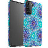 For Samsung Galaxy S22 Ultra/S22+ Plus/S22,S21 Ultra/S21+/S21 FE/S21 Case, Protective Cover, Psychedelic Blues | iCoverLover.com.au | Phone Cases
