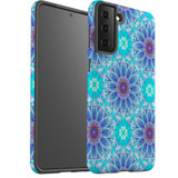 For Samsung Galaxy S23 Ultra, S23+ Plus, S23, S22 Ultra, S22+, S22, S21 Case, Protective Cover, Psychedelic Blues | Protective Cases | iCoverLover.com.au