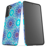 For Samsung Galaxy S23 Ultra, S23+ Plus, S23, S22 Ultra, S22+, S22, S21 Case, Protective Cover, Psychedelic Blues | Protective Cases | iCoverLover.com.au