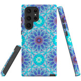 For Samsung Galaxy S23+ Plus Case Tough Protective Cover, Psychedelic Blues | Shielding Cases | iCoverLover.com.au