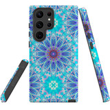 Samsung Galaxy S21 Ultra Case, Tough Protective Back Cover, Psychedelic Blues | iCoverLover.com.au | Phone Cases