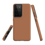 Samsung Galaxy S21 Ultra Case, Tough Protective Back Cover, Brown | iCoverLover.com.au | Phone Cases