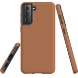 Samsung Galaxy S21 Case, Tough Protective Back Cover, Brown | iCoverLover.com.au | Phone Cases