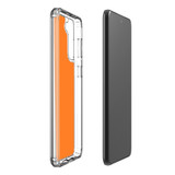 Samsung Galaxy S21 Ultra/S21+ Plus/S21 Protective Case, Clear Acrylic Back Cover, Orange | iCoverLover.com.au | Phone Cases