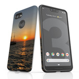 Google Pixel 3 XL Case Armour Protective Cover Sailing Sunset