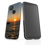 Google Pixel 4a Case Armour Protective Cover Sailing Sunset