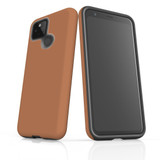 Google Pixel 5 Case Armour Protective Cover Brown