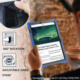 Samsung Galaxy Tab S8+ Plus (2022)/Tab S7+ Plus (2020) Case, Silicone + PC Protective Armour Cover, Stand, Shoulder Strap, Hand Strap | icoverlover.com.au | Tablet Cases