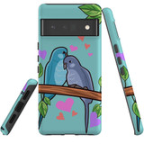 For Google Pixel 6 Pro Case Tough Protective Cover Birds In Love