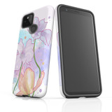 For Google Pixel 5 Case Armour Protective Cover Watercolor Floral