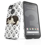For Google Pixel 3 Case Armour Protective Cover Tuxedo Cat