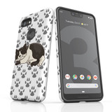 For Google Pixel 3 XL Case Armour Protective Cover Tuxedo Cat