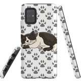 For Samsung Galaxy A71 4G Case Tough Protective Cover Tuxedo Cat