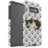 For Samsung Galaxy S10e Case Tough Protective Cover Tuxedo Cat
