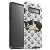 For Samsung Galaxy S10 Case Tough Protective Cover Tuxedo Cat