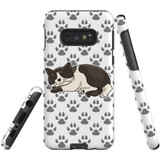 For Samsung Galaxy S10e Case Tough Protective Cover Tuxedo Cat