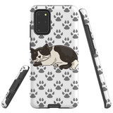 For Samsung Galaxy S20+ Plus Case Tough Protective Cover Tuxedo Cat