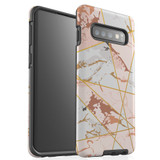 For Samsung Galaxy S10 Case Tough Protective Cover Marble Patterned