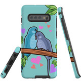 For Samsung Galaxy S10+ Plus Case Tough Protective Cover Birds In Love