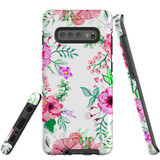 For Samsung Galaxy S10+ Plus Case Tough Protective Cover Floral Garden