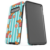 For Samsung Galaxy S10 Case Tough Protective Cover Dachshund Cute