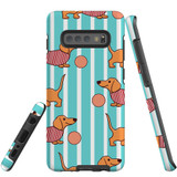 For Samsung Galaxy S10+ Plus Case Tough Protective Cover Dachshund Cute
