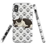 For iPhone XS Max Case Tough Protective Cover Tuxedo Cat