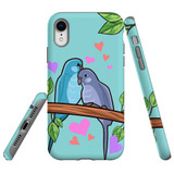 For iPhone XR Case Tough Protective Cover Birds In Love