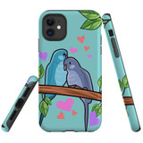 For iPhone 11 Case Tough Protective Cover Birds In Love