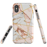 For iPhone XS Max Case Tough Protective Cover Marble Patterned