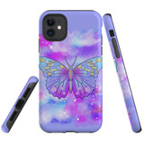 For iPhone 11 Case Tough Protective Cover Butterfly Enchanted