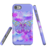 For iPhone SE 5G (2022), SE (2020) / 8 / 7 Case Tough Protective Cover Butterfly Enchanted | iCoverLover Australia