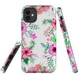 For iPhone 11 Case Tough Protective Cover Floral Garden
