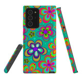 For Samsung Galaxy Note 20 Ultra Case Tough Protective Cover Retro Floral