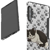 Protective Samsung Galaxy Note Series Case, Tough Back Cover, Tuxedo Cat | iCoverLover Australia