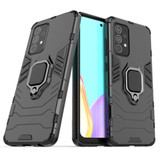 For Samsung Galaxy A52 5G/4G Plastic Shockproof Protective Case, Magnetic Ring Holder, Black | iCoverLover.com.au | Samsung Galaxy A Cases