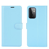 For Samsung Galaxy A72 5G / 4G Lychee Folio Protective Case, Kickstand, Wallet, Blue | iCoverLover.com.au | Samsung Galaxy A Cases