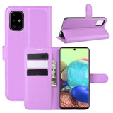 For Galaxy A71 5G Lychee Folio Protective Case, Kickstand, Wallet, Purple | iCoverLover.com.au | Samsung Galaxy A Cases