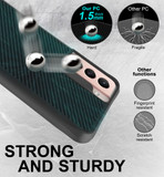 Samsung Galaxy S21 Ultra, S21+ Plus, S21 Case Though Carbon Fiber Protective Cover, Black