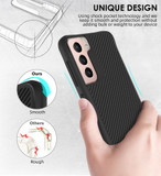 Samsung Galaxy S21 Ultra, S21+ Plus, S21 Case Though Carbon Fiber Protective Cover, Black