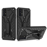 Samsung Galaxy A72 5G/4G Case Armour Shockproof Tough Cover with Kickstand Black