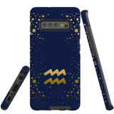 For Samsung Galaxy S10+ Plus Case, Tough Protective Back Cover, Aquarius Sign | Protective Cases | iCoverLover.com.au