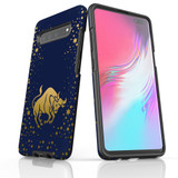 For Samsung Galaxy S21 Ultra/S21+ Plus/S21,S20 Ultra/S20+/S20,S10 5G, S10+/S10/S10e, S9+/S9 Case, Tough Protective Back Cover, Taurus Drawing | Protective Cases | iCoverLover.com.au