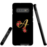 For Samsung Galaxy S10+ Plus Case, Tough Protective Back Cover, Embellished Letter A | Protective Cases | iCoverLover.com.au