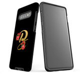 For Samsung Galaxy S10+ Plus Case, Tough Protective Back Cover, Embellished Letter B | Protective Cases | iCoverLover.com.au