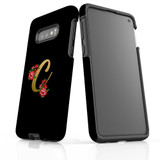 For Samsung Galaxy S10e Case, Tough Protective Back Cover, Embellished Letter C | Protective Cases | iCoverLover.com.au