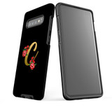 For Samsung Galaxy S10+ Plus Case, Tough Protective Back Cover, Embellished Letter C | Protective Cases | iCoverLover.com.au